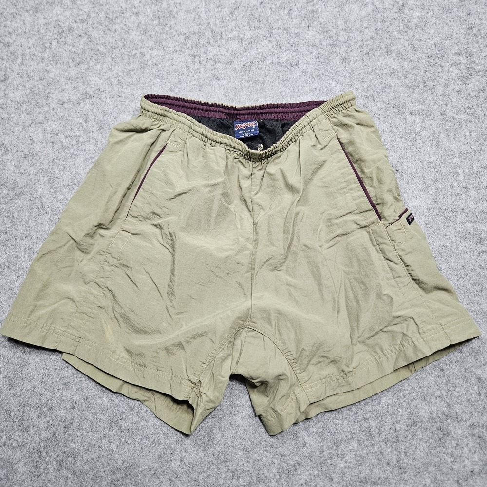 Vintage Jansport‎ Sweat Shorts Men XL Tan Elastic Waist
